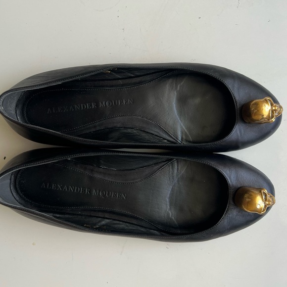 Alexander McQueen black flats size 10.5 - Picture 5 of 7